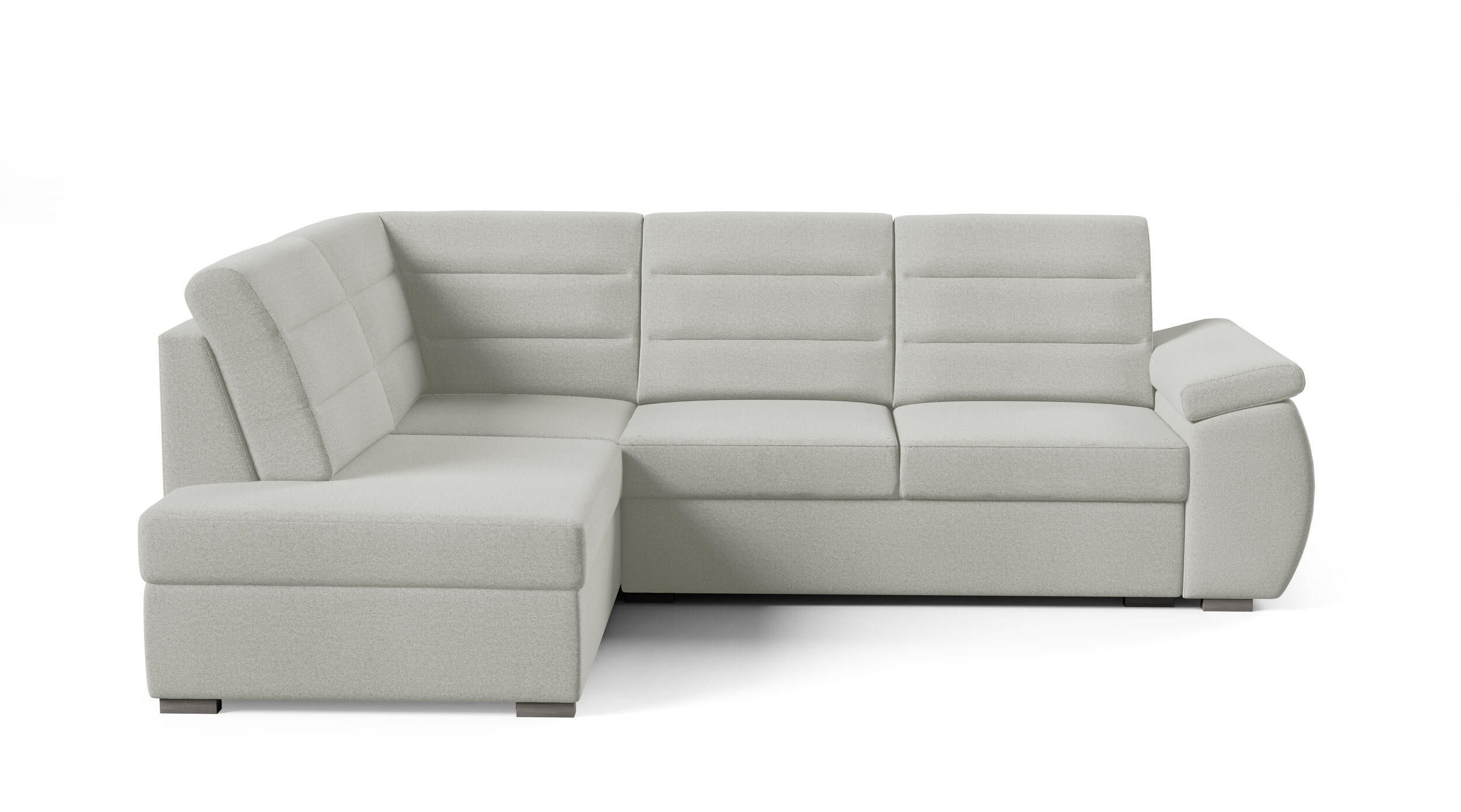 ECKSCHLAFSOFA - Ecksofa Gardenia - Hellgrau - Links - Hellgrau, Holzwerkstoff (264/190cm) - Möblo