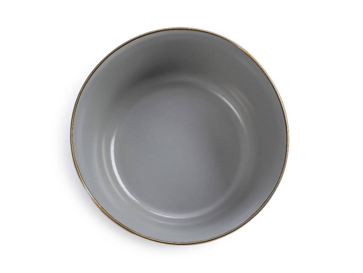RÜHRSCHÜSSEL Emaille 2er Set Mixing Bowl slate grey - Grau, Metall (26/15cm) - BAREBONES