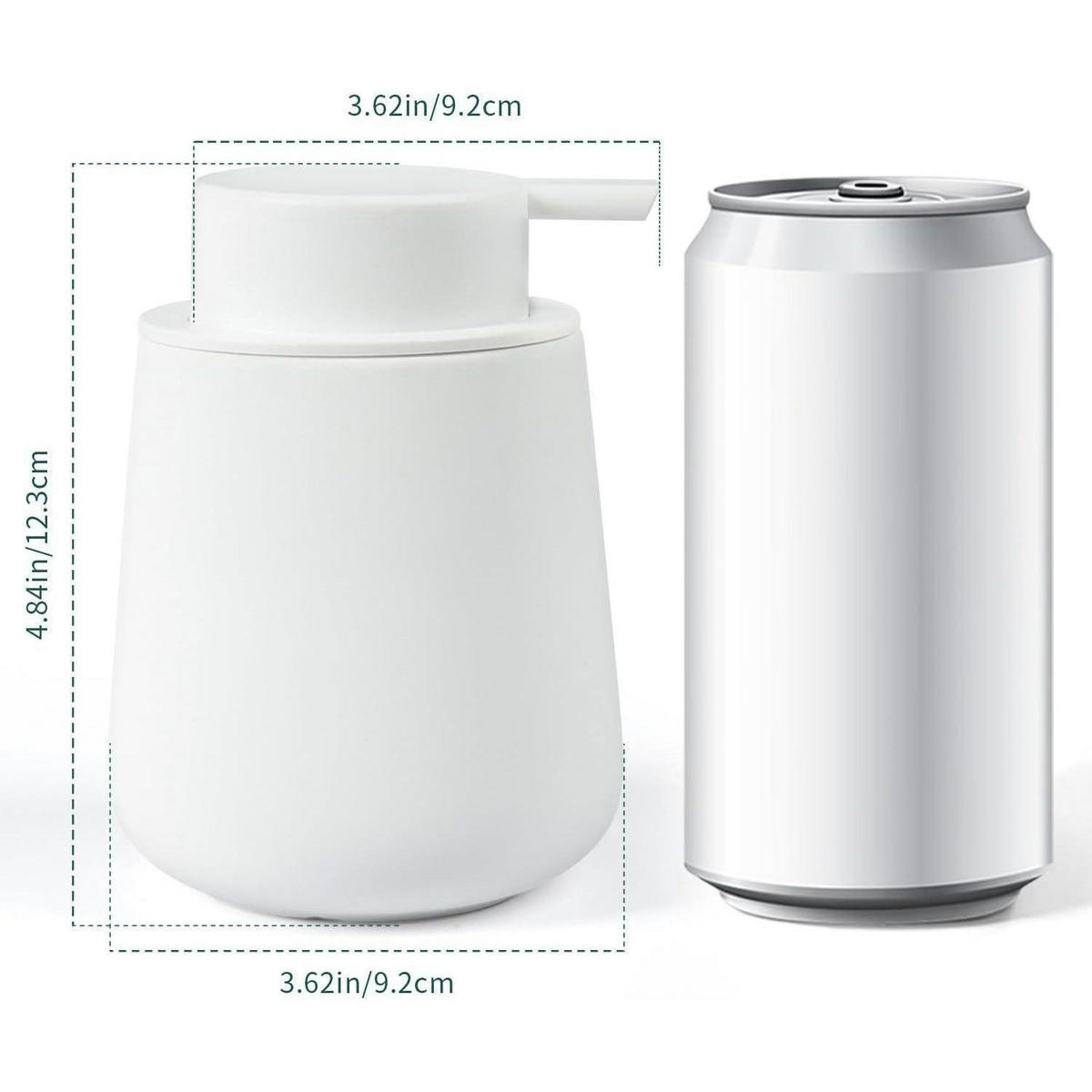 SEIFENSPENDER Keramik Weiß 350ml - Weiß, Keramik (9/12/9cm)