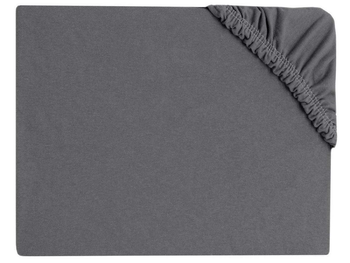 SPANNBETTLAKEN, 140x200 cm, 100% Baumwolle, Grau - Dunkelgrau, Textil (140/200cm) - Zollner