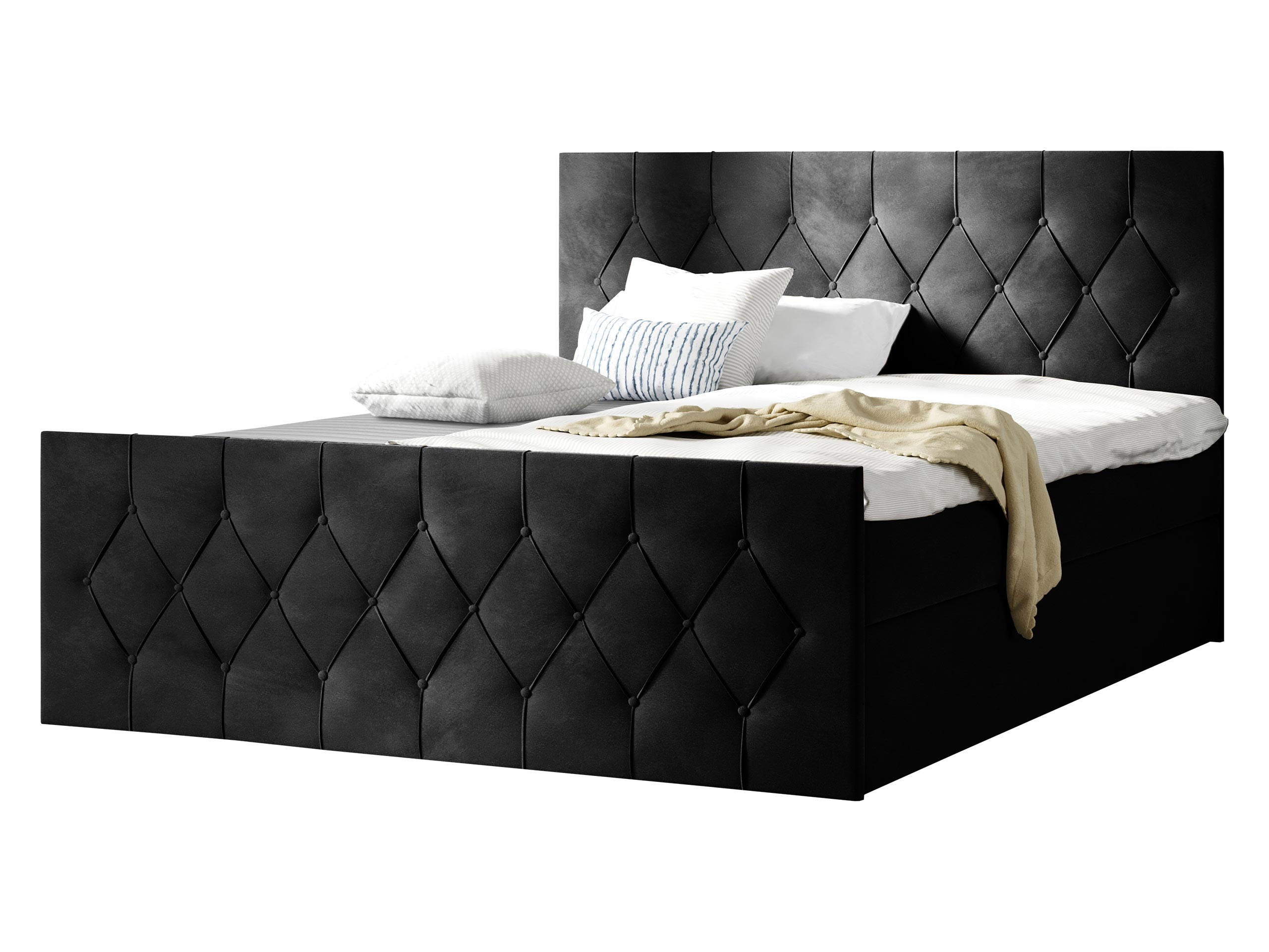 BOXBETT Sky Lux - Schwarz, Holz (200/200cm) - MIRJAN24