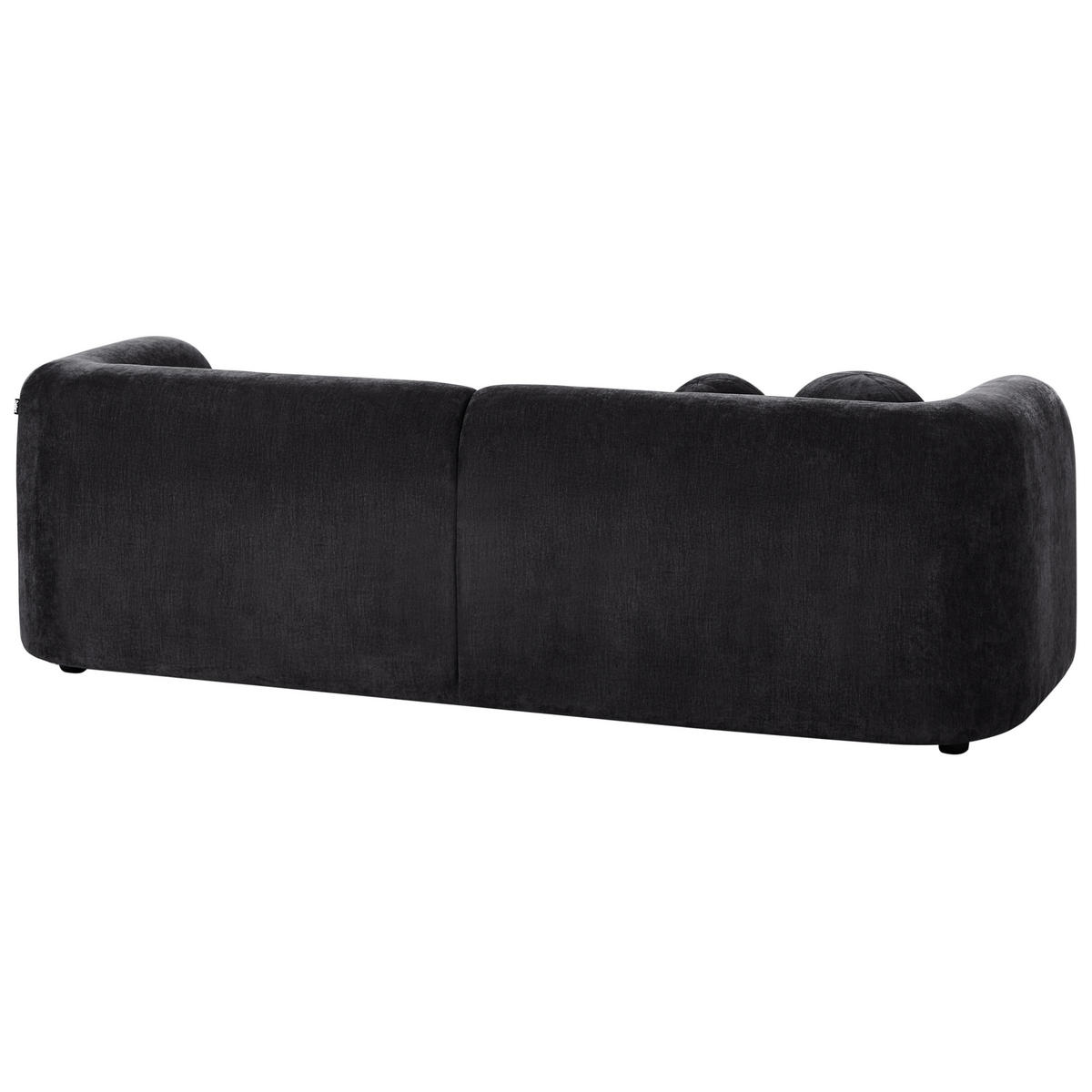 POHOVKA 3-místná Žinylková látka Černá Leiren - černá, textil (224/68/87cm) - Beliani