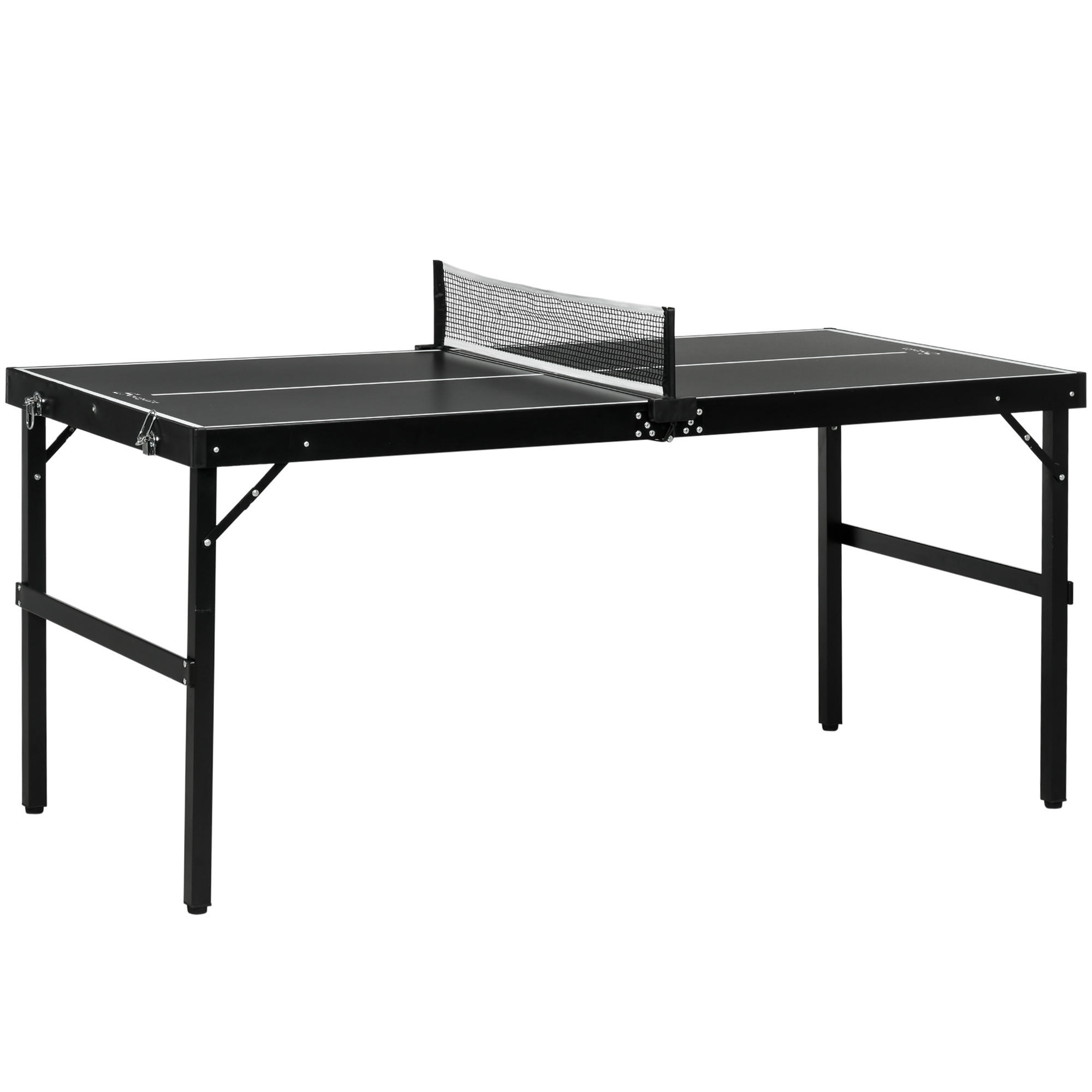 TISCHTENNISPLATTE - Schwarz, Metall (76/152cm) - SPORTNOW