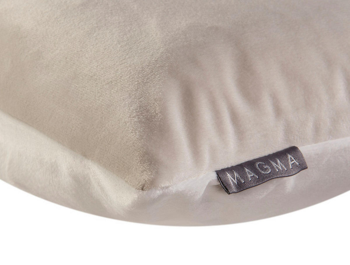 KISSENHÜLLE Samt Uni - Beige, Textil (40/40cm) - Magma Heimtexx