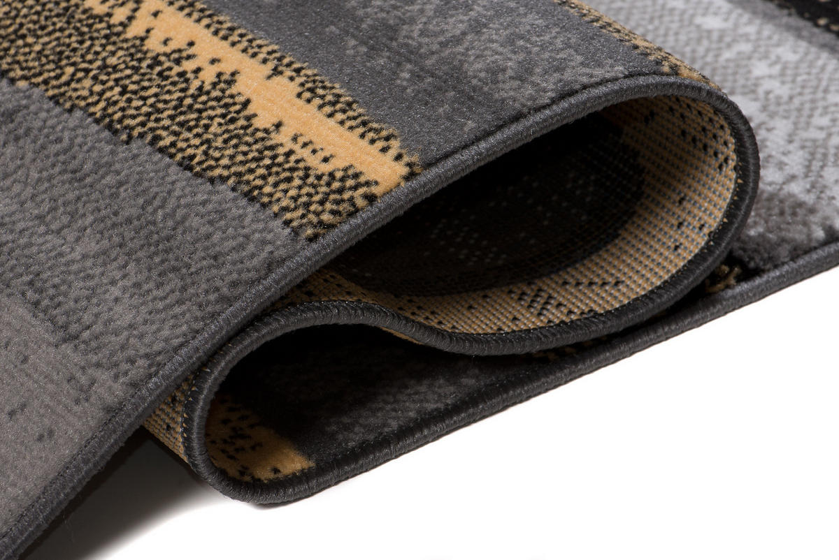 TEPPICH MAYA Gelb Meliert Figuren 200/300 cm - Gelb, Textil (200/300cm) - Tapiso