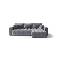 ECKSOFA mit Schlaffunktion MILO R Monolith 70 Rechts - Hellgrau, Textil (280/175cm) - Bedante