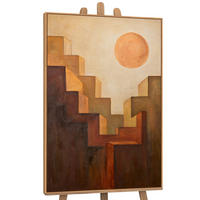 GEMÄLDE Aufstieg Schattenfugenrahmen Eichefarben 120x80 cm - Eichefarben, Holz (120/80cm) - YS-art gallery