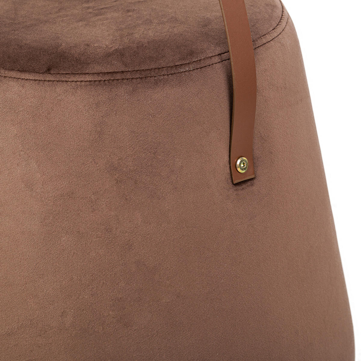 POUF Samt Braun - Braun, Textil (42/36/42cm) - Nordlys