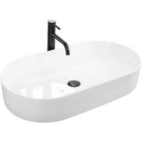 AUFSATZWASCHBECKEN Rea Nadia 70 - Weiß, Keramik (38.5/12/71cm) - REA