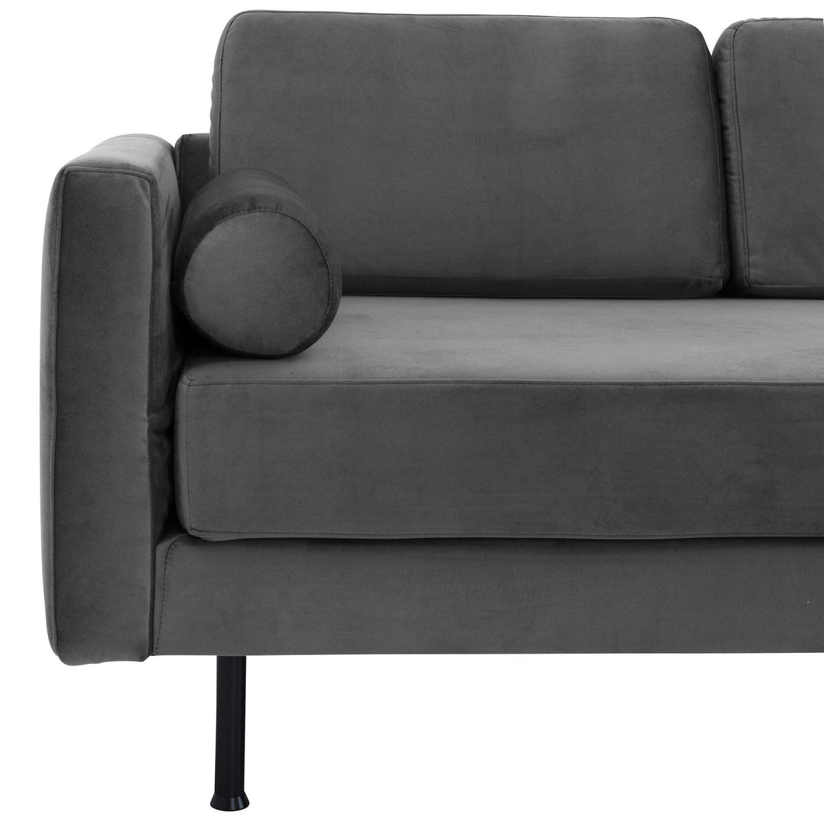 RECAMIERE Armlehne links Keara Samtvelours anthrazit - Anthrazit, Kunststoff (190/87/81cm) - 58aufmkessel