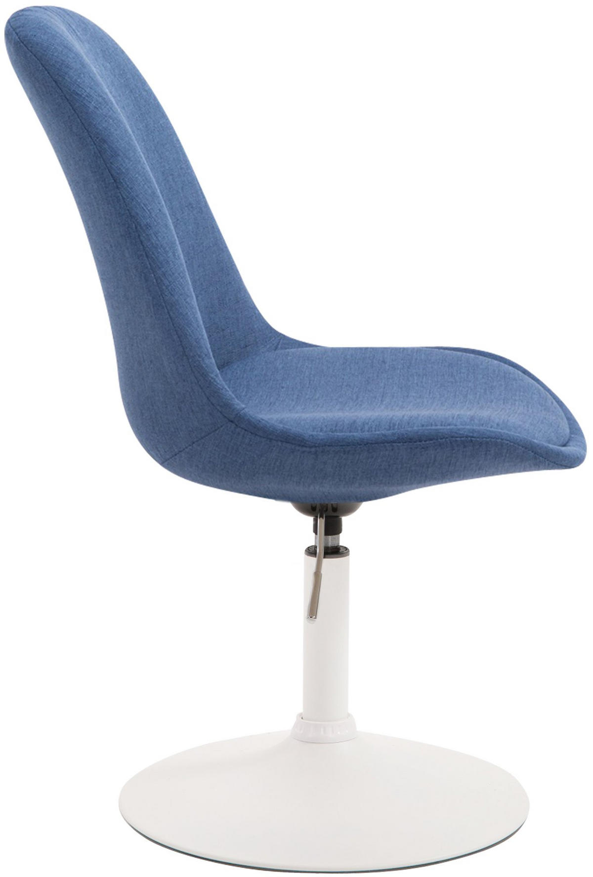 DREHSTUHL Stoff blau - Blau/Weiß, Textil/Metall (48/76/57cm) - CLP