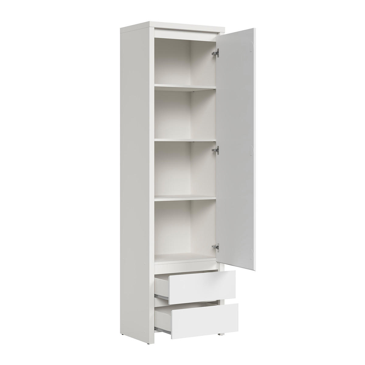 SKŘÍŇ 1DVEŘOVÁ Soren Matná bílá - bílá, kompozitní dřevo (56/200.5/40.5cm) - Petits-meubles