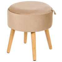 HOCKER Neely 39/39/43 cm - Beige, Textil (39/43/39cm) - Beliani