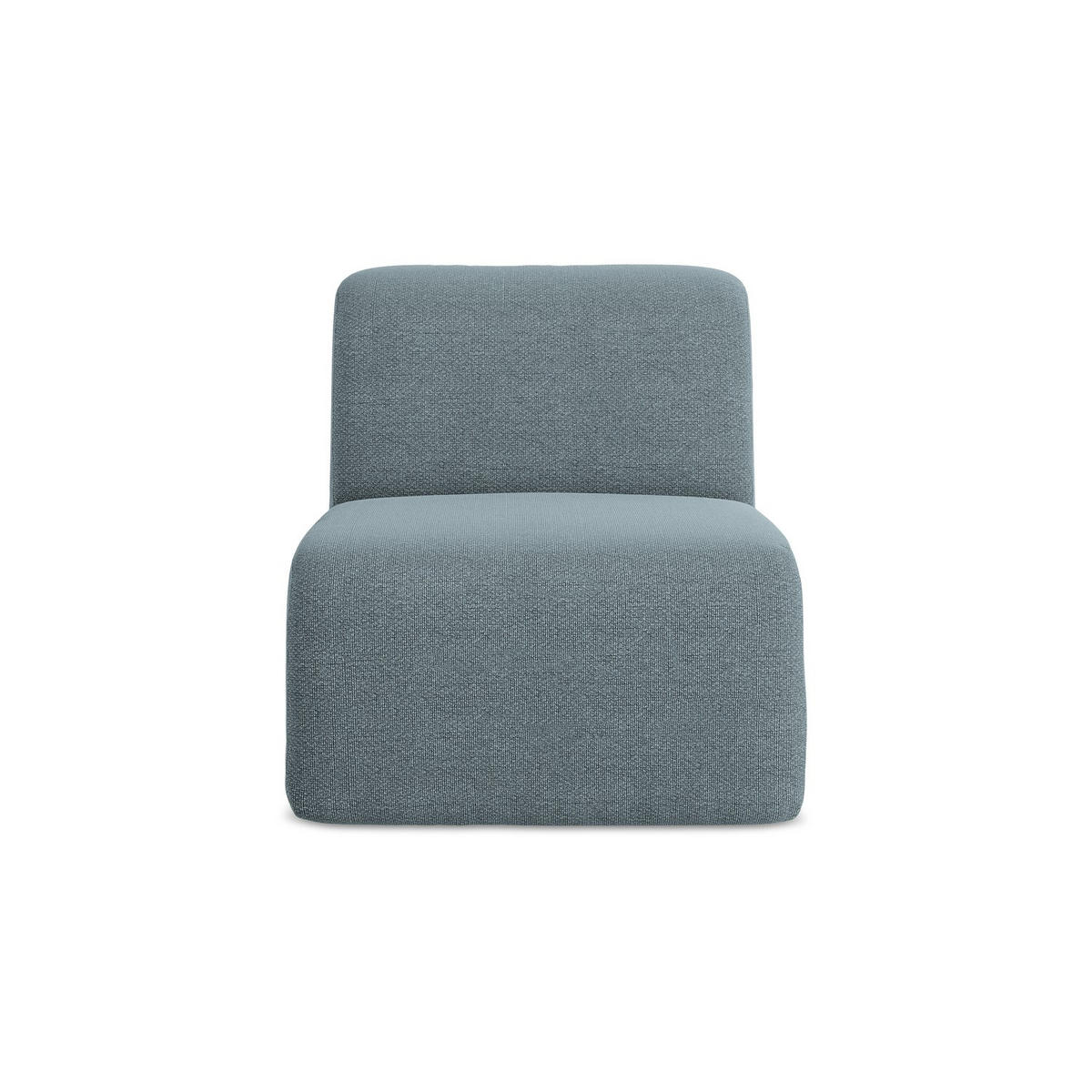 SOFAELEMENT Bouclé Stoff Blau - Blaugrau/Schwarz, Holzwerkstoff/Kunststoff (70/75/94cm) - LaMiaSofa