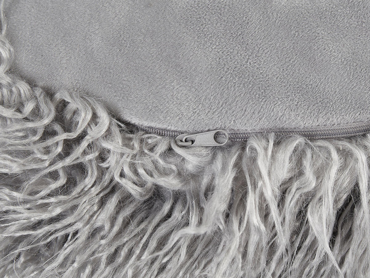 POUF Grau Tukki - Grau, Kunststoff (50/30/50cm) - Beliani