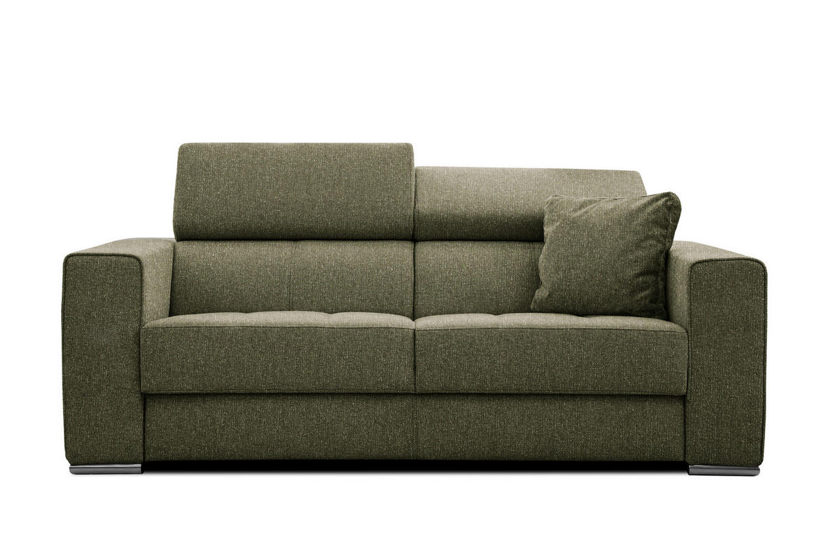 SOFA QUARTZ 3-Sitzer, olivgrün - Olivgrün, Holzwerkstoff/Textil (202/80/102cm) - Courtois Laville