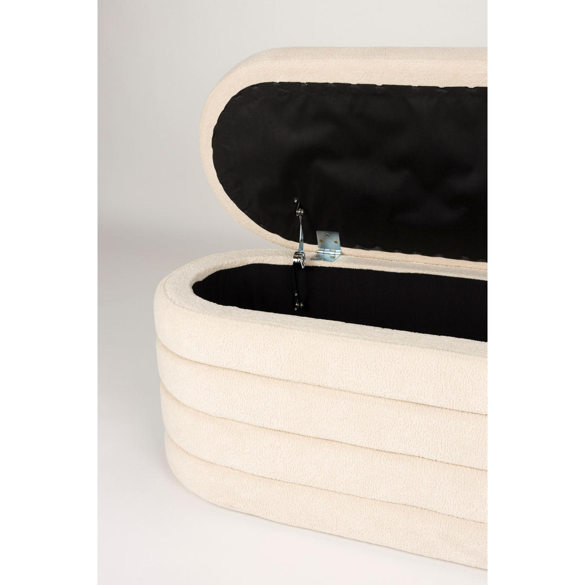SITZBANK Zuma met Stauraum 114 cm Weiß/ Beige - Beige, Kunststoff (43/47/114cm) - Housecraft Living