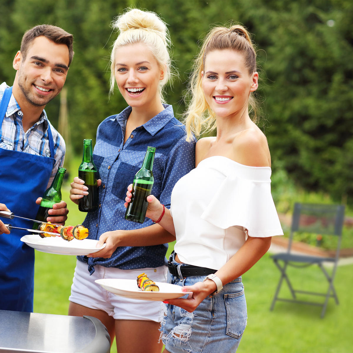 KLAPPSTUHL - Multicolor, Textil/Metall (46/87/48cm) - Relaxdays