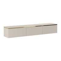 TV-HÄNGESCHRANK - 180 cmcm x 34.5 cmcm - Holz, Platte - Beige, Goldfarben - VUKIA - Beige/Goldfarben, Holz (180/30/34.5cm) - Vente-Unique