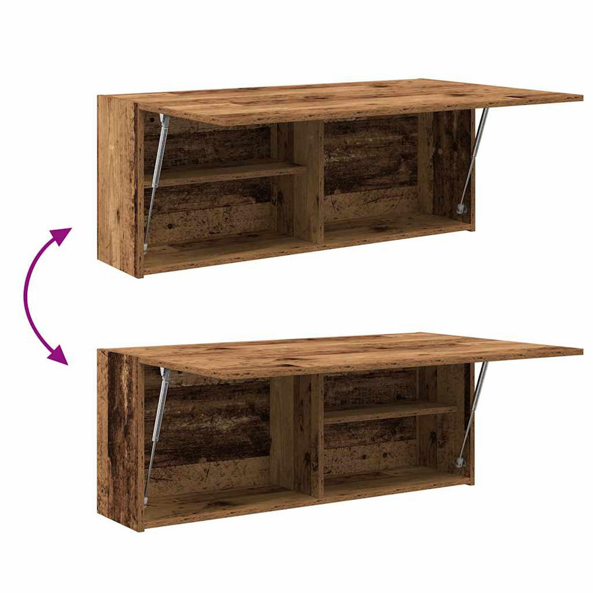 BAD-WANDSCHRANK Altholz-Optik 100/25/40 Cm Holzwerkstoff - Braun, Holzwerkstoff (25/40/100cm) - vidaXL
