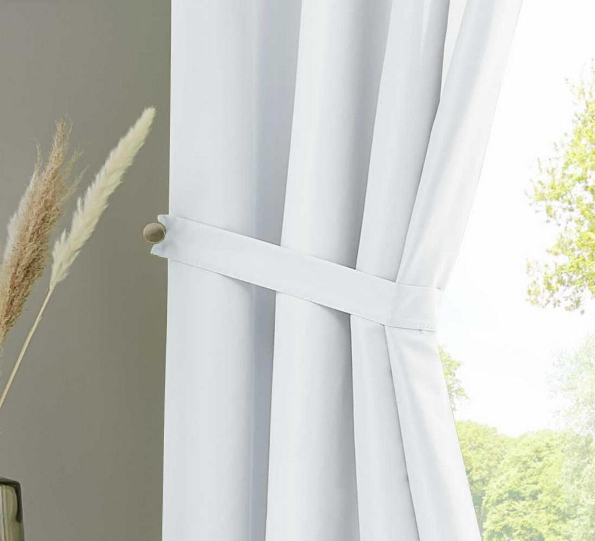 VORHANG POTSDAM HxB 245x140 cm Weiß - Weiß, Textil (140/245cm) - Gardinenbox