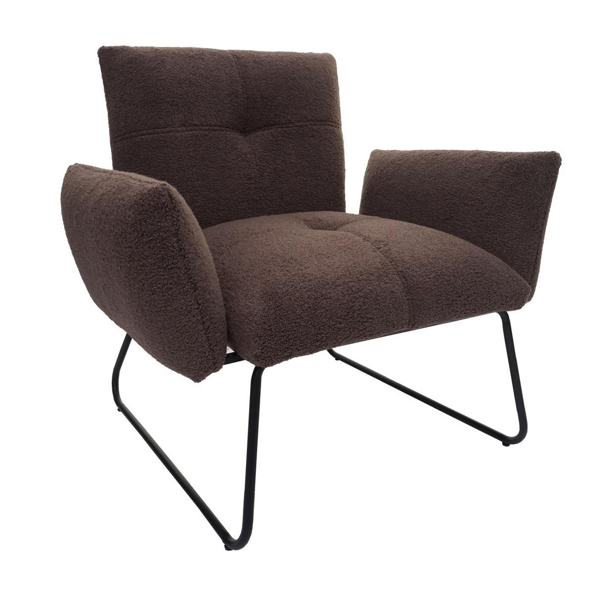 LOUNGE-SESSEL BOUCLé Braun - Braun, Textil (87/79/70cm) - MCW