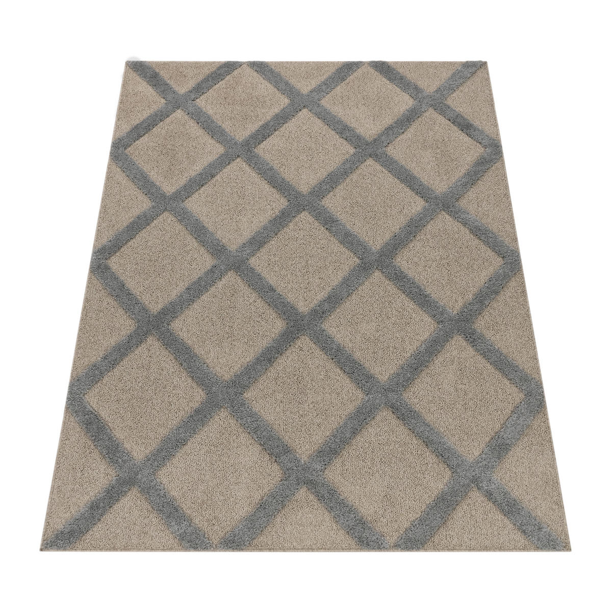 HOCHFLORTEPPICH 160/220 cm Genua 745 - Grau, Textil (160/220cm) - Paco Home