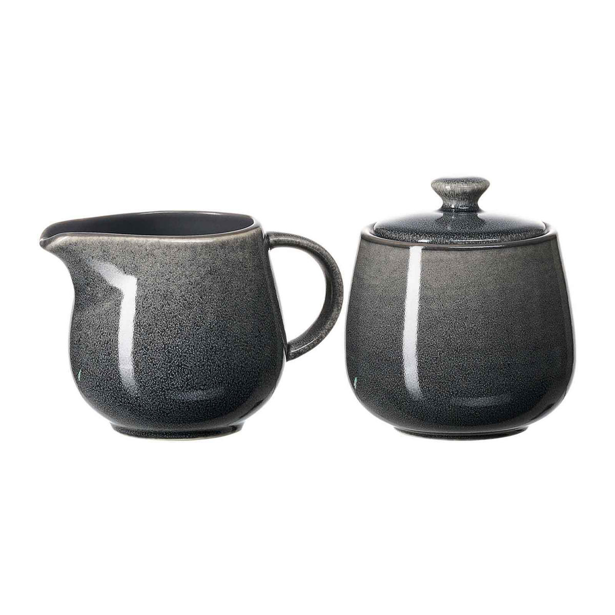 MILCH- & ZUCKER-SET Toledo dunkelgrau 2er Set - Dunkelgrau, Keramik (1/1cm) - Ritzenhoff Breker