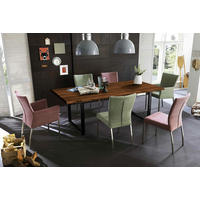 ESSTISCH TOPS&TABLES - Schwarz/Braun, Holz/Metall (80/120/77cm) - SAM