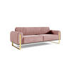 SOFA Valerie 3-sitzer - Altrosa, Holzwerkstoff/Textil (228/79/90cm) - Fun Möbel
