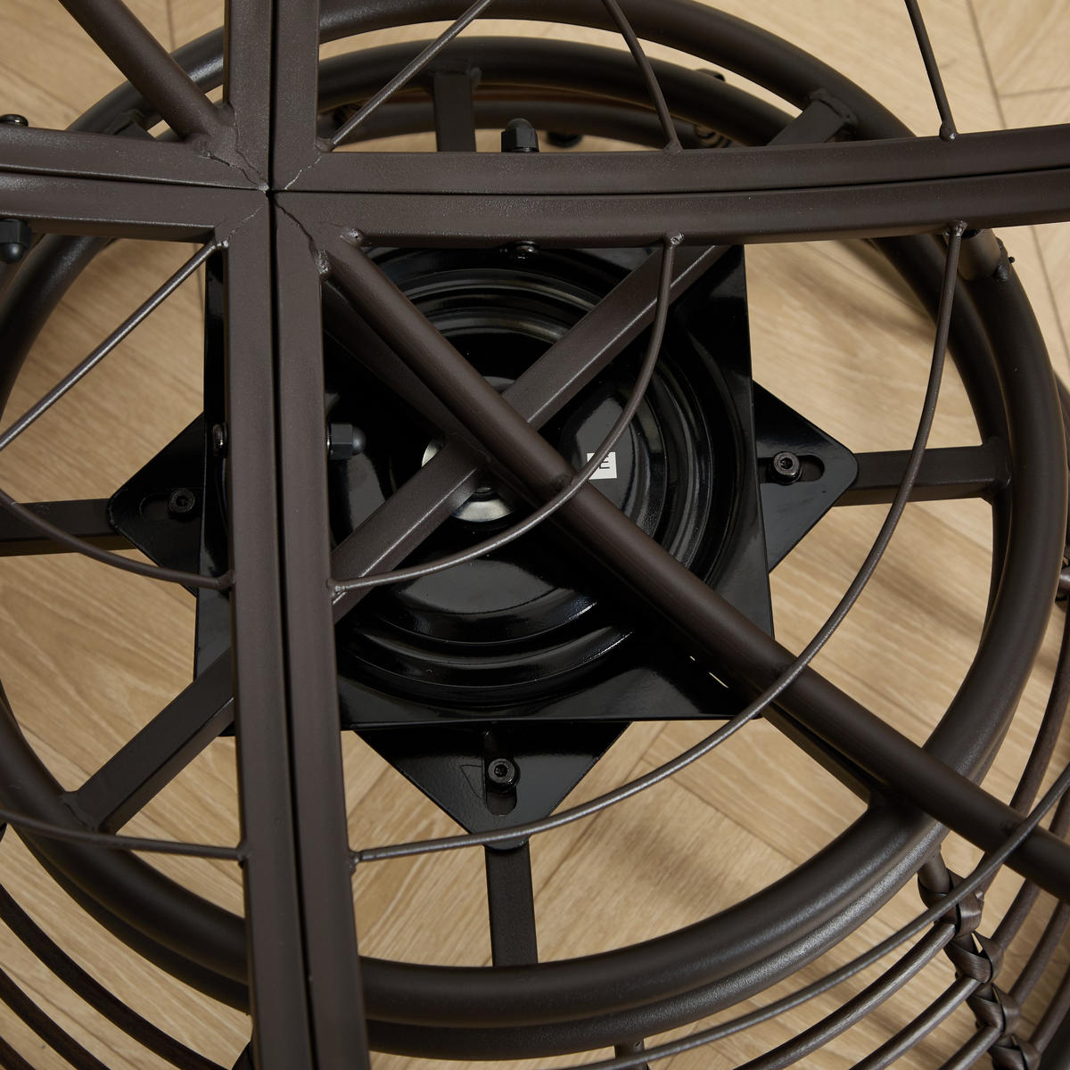 GARTEN-RELAXSESSEL Papasansessel, 360° drehbar,Rattan, Grau - Hellgrau, Metall (60/67/92cm) - LVHOM