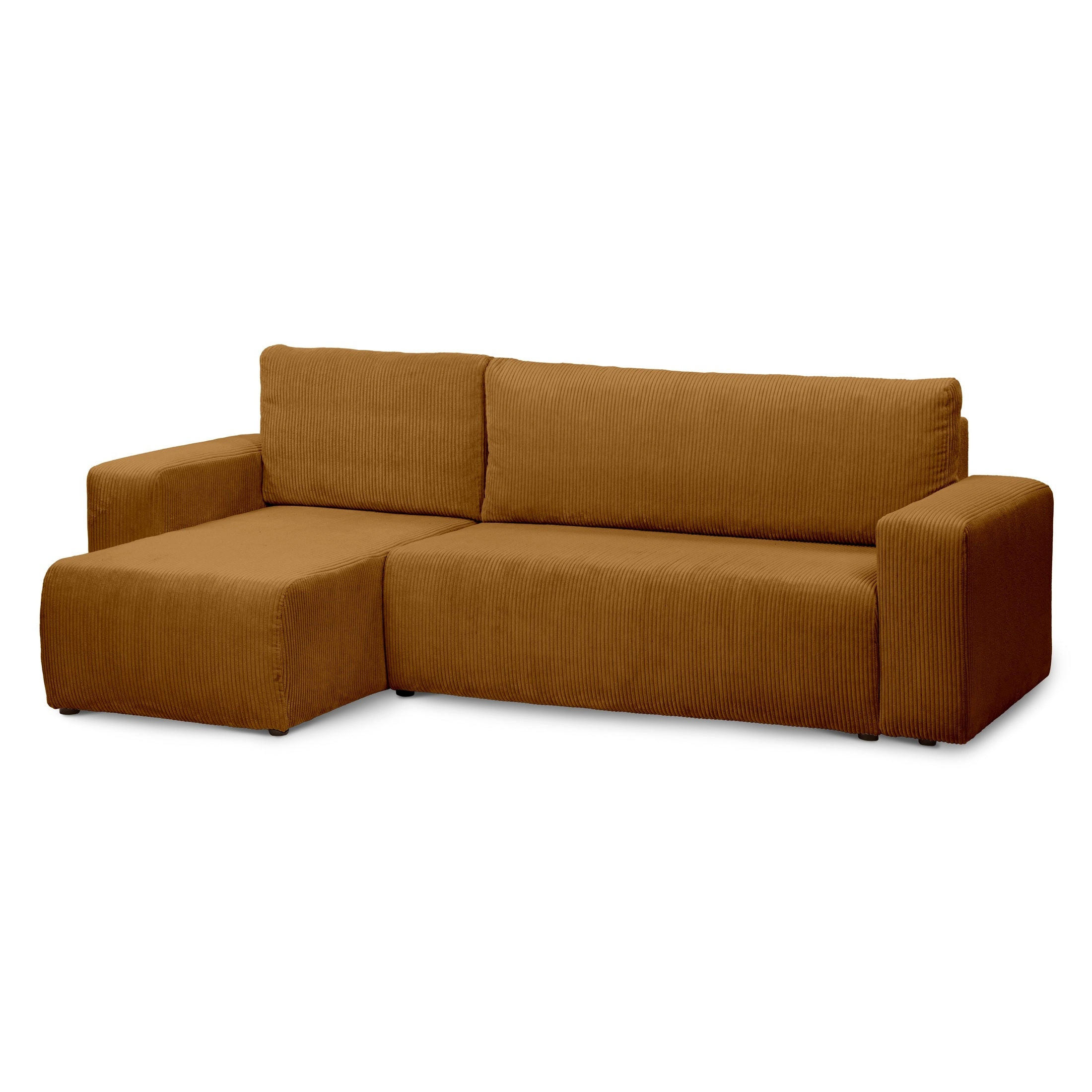 ECKSOFA Kingi Cappuccino - Cappuccino, Textil (244/142cm)