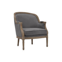 SESSEL Barock - Stoff - Grau - ALIENOR - Grau, Textil (78/89.5/72cm) - Vente-Unique