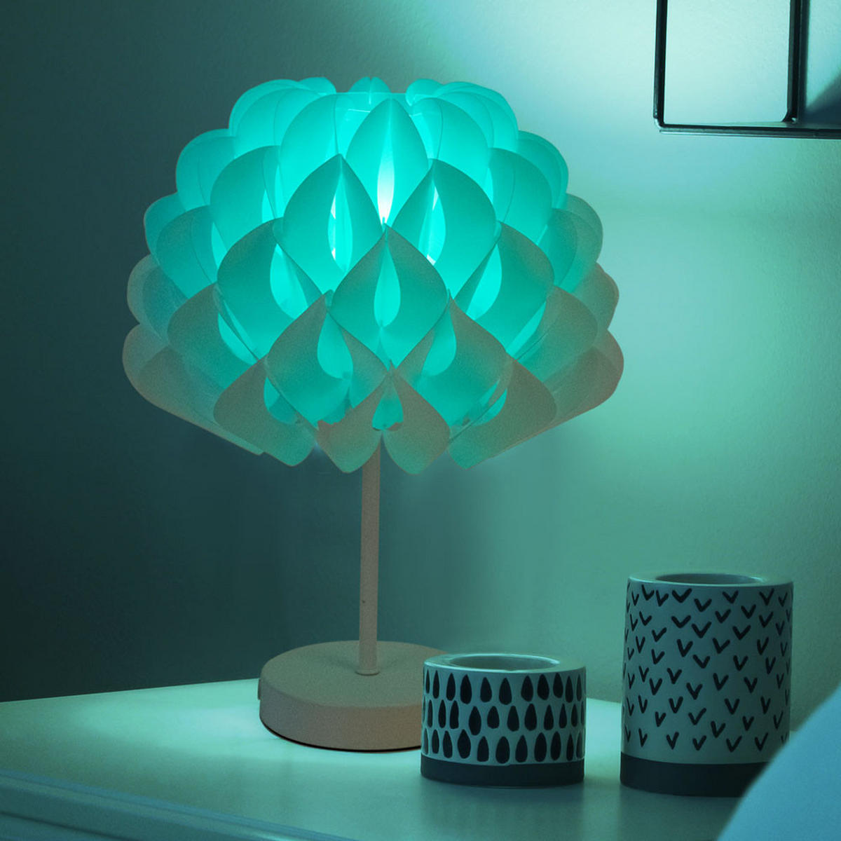 LED TISCHLEUCHTE Irene Weiß Metall - Weiß, Metall (25/25/35cm) - Globo Lighting