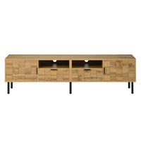 TV-LOWBOARD eiche-optik 160 cm mit 2 schubladen & 2 türen - Naturfarben, Holzwerkstoff (160/42.5/35cm) - Urban Meuble