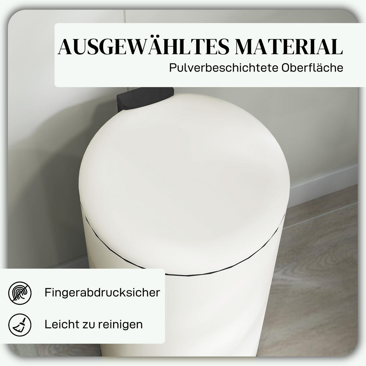 ABFALLEIMER - Ecru, Kunststoff (30/63.5/36cm)