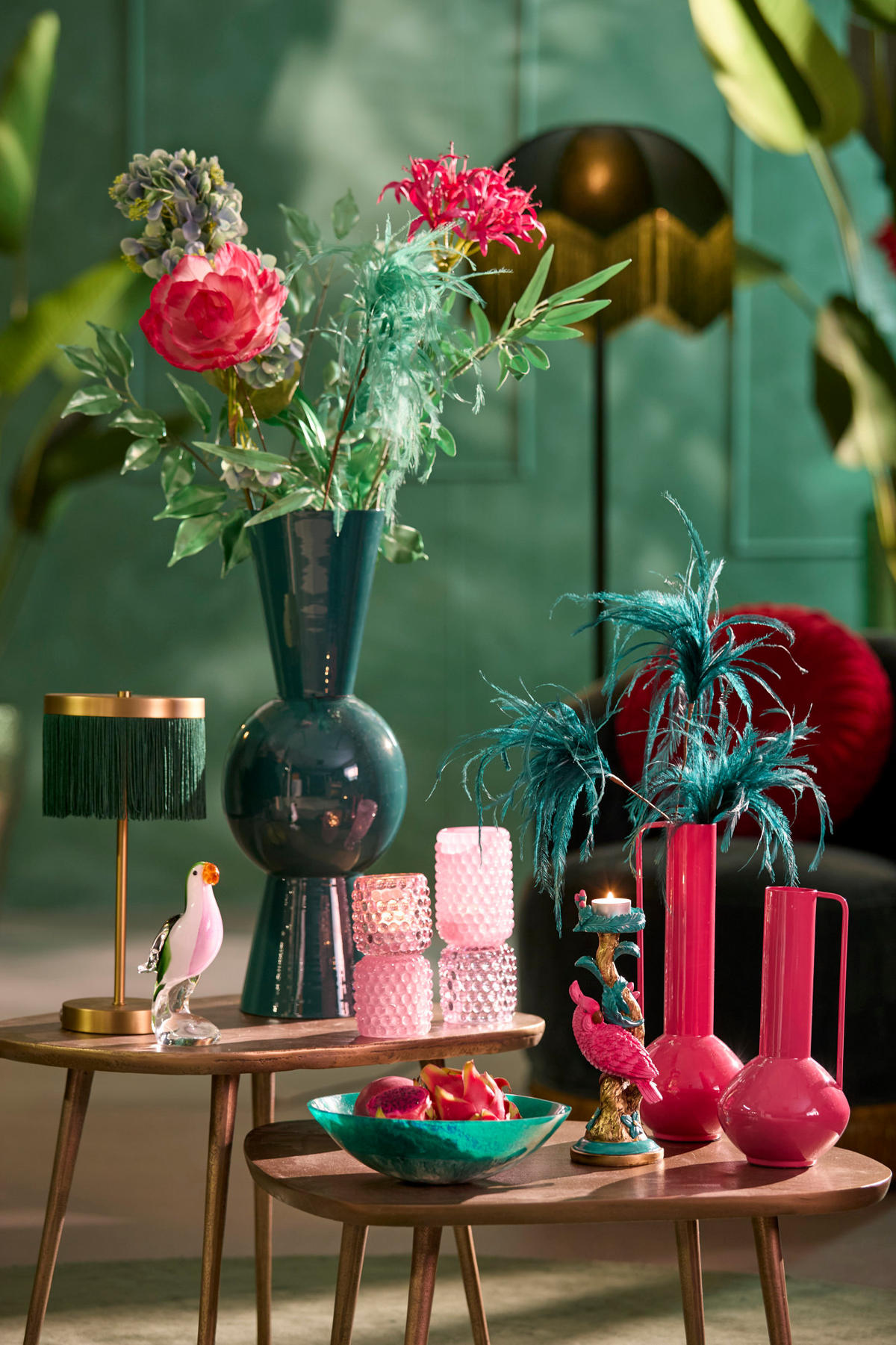 SCHALE Binanga Blau Ø26/7,5 cm - Jadegrün, Kunststoff (26/7.5cm) - Light & Living