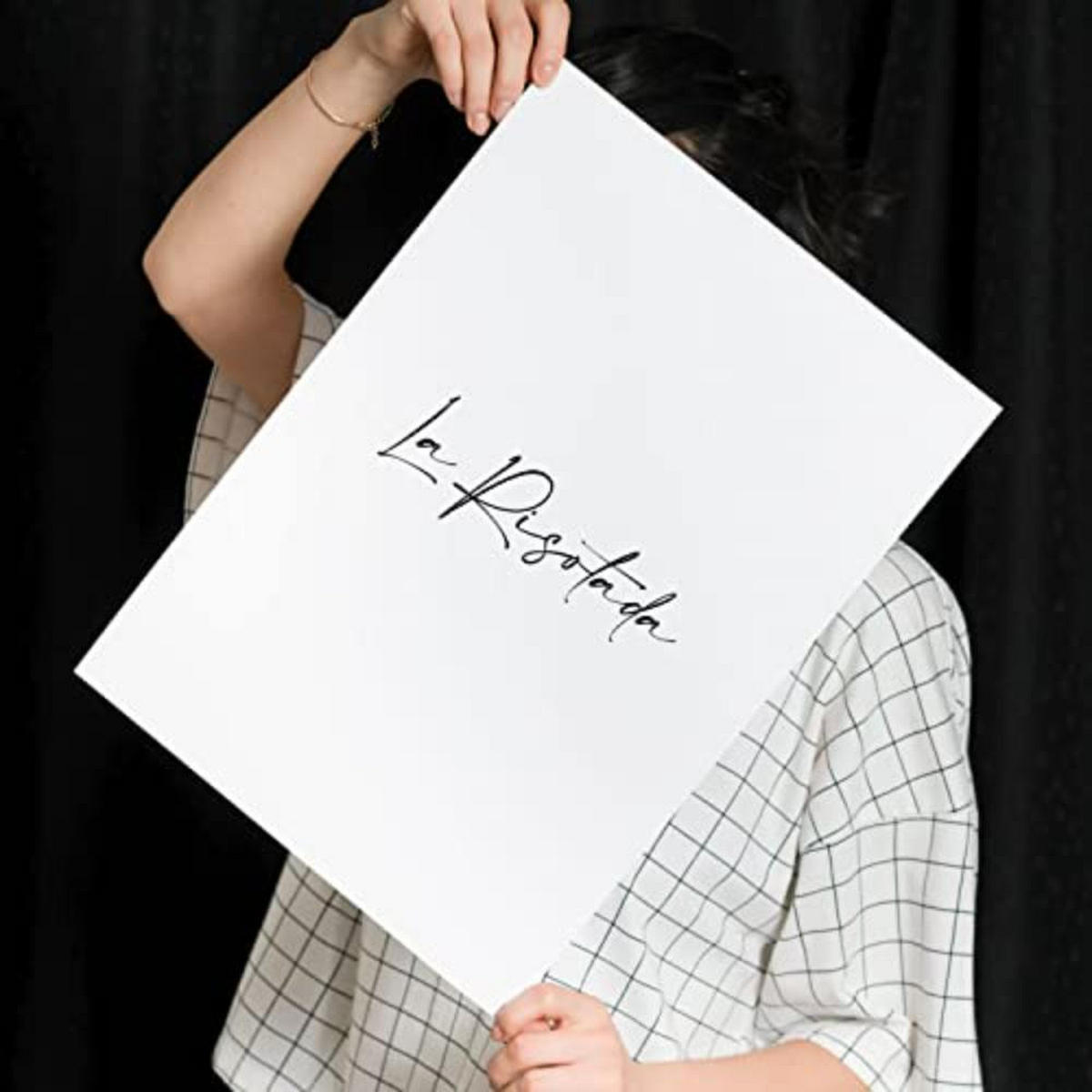 POSTER Set mit 4 Lachen TypografieStil A3 Rahmenlos - Klar, Papier (29.7/3cm) - Nacnic