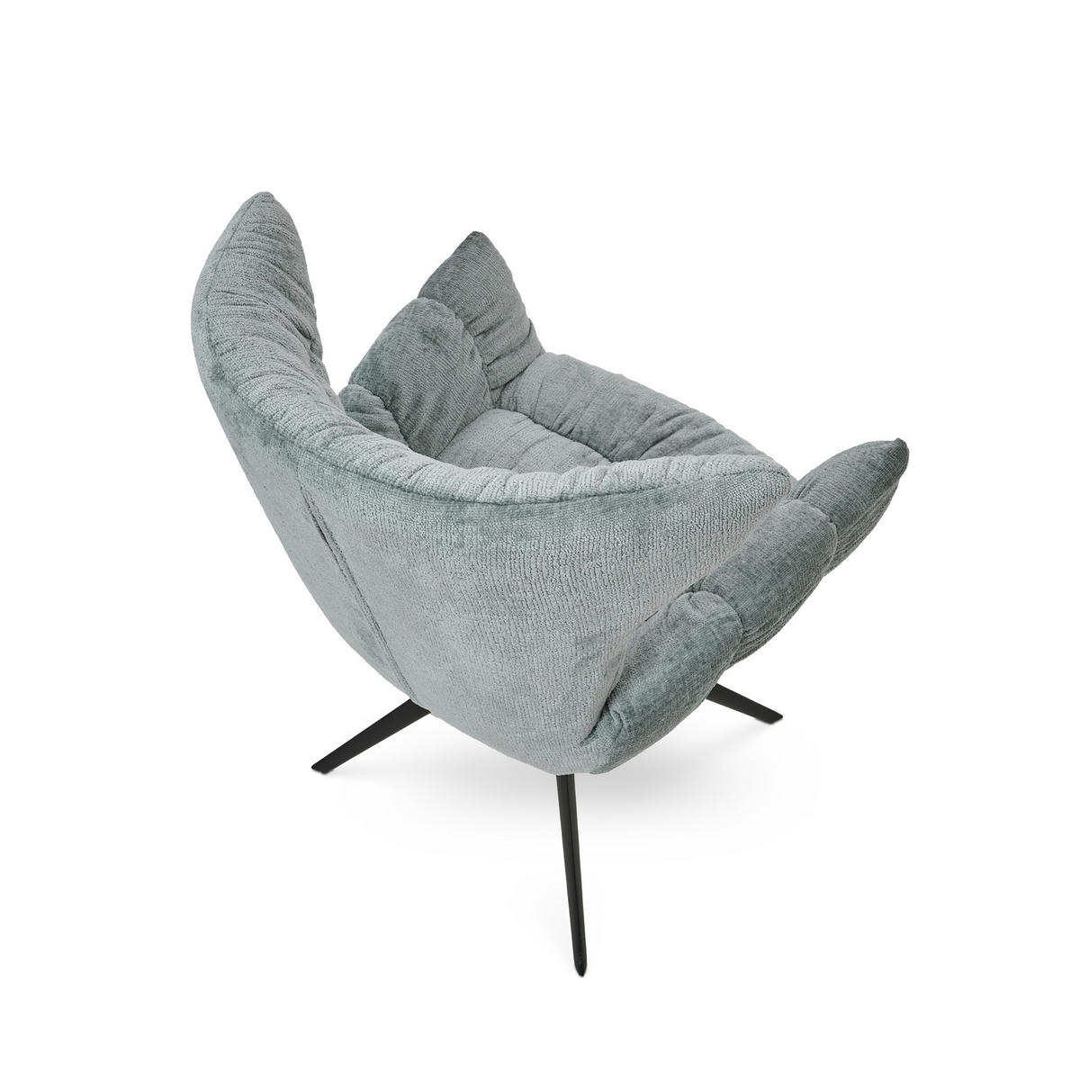 ESSZIMMERSTUHL 2er Set Sitzfläche 360° drehbar, Mikrofaser Blau - Blau, Textil/Metall (65/89/66cm) - Elementi