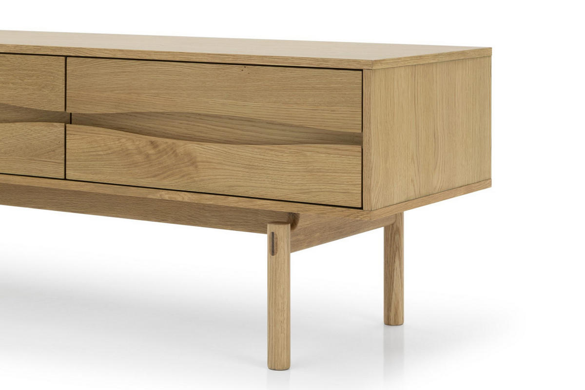 TV-MÖBEL Celeste, Natur Massiveiche - Beige, Holz (45/53/186cm) - WOODEK