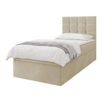 BOXBETT Luanda Single - H3 - Schwarz/Naturfarben, Holz/Kunststoff (90/200cm) - MIRJAN24