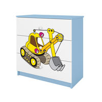 KOMMODE Babydreams Excavator 81/81/41 - Blau, Holzwerkstoff (81/81/41cm) - RAUMHIRSCH FURNITURE