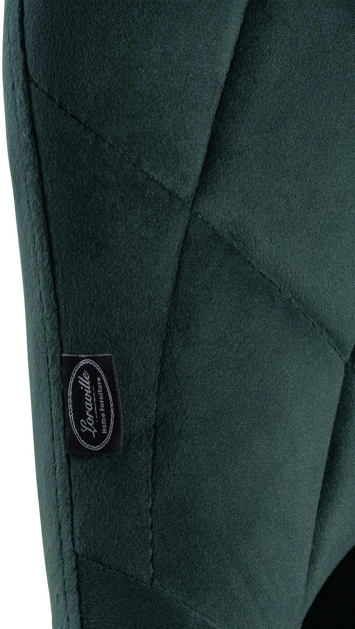 BARHOCKER 2er Set Samt dunkelgrün - Dunkelgrün/Schwarz, Textil/Metall (46/83/49cm) - CLP