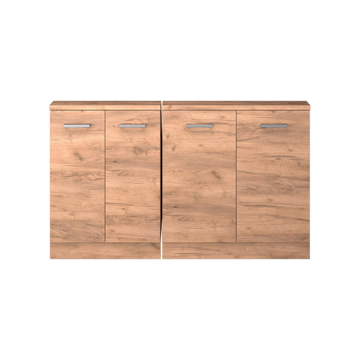 DACHSCHRÄGENSCHRANK-SET Rion Goldkraft Eiche 2er Set - Honigeiche, Holzwerkstoff (140/81.6/46cm) - Vicco