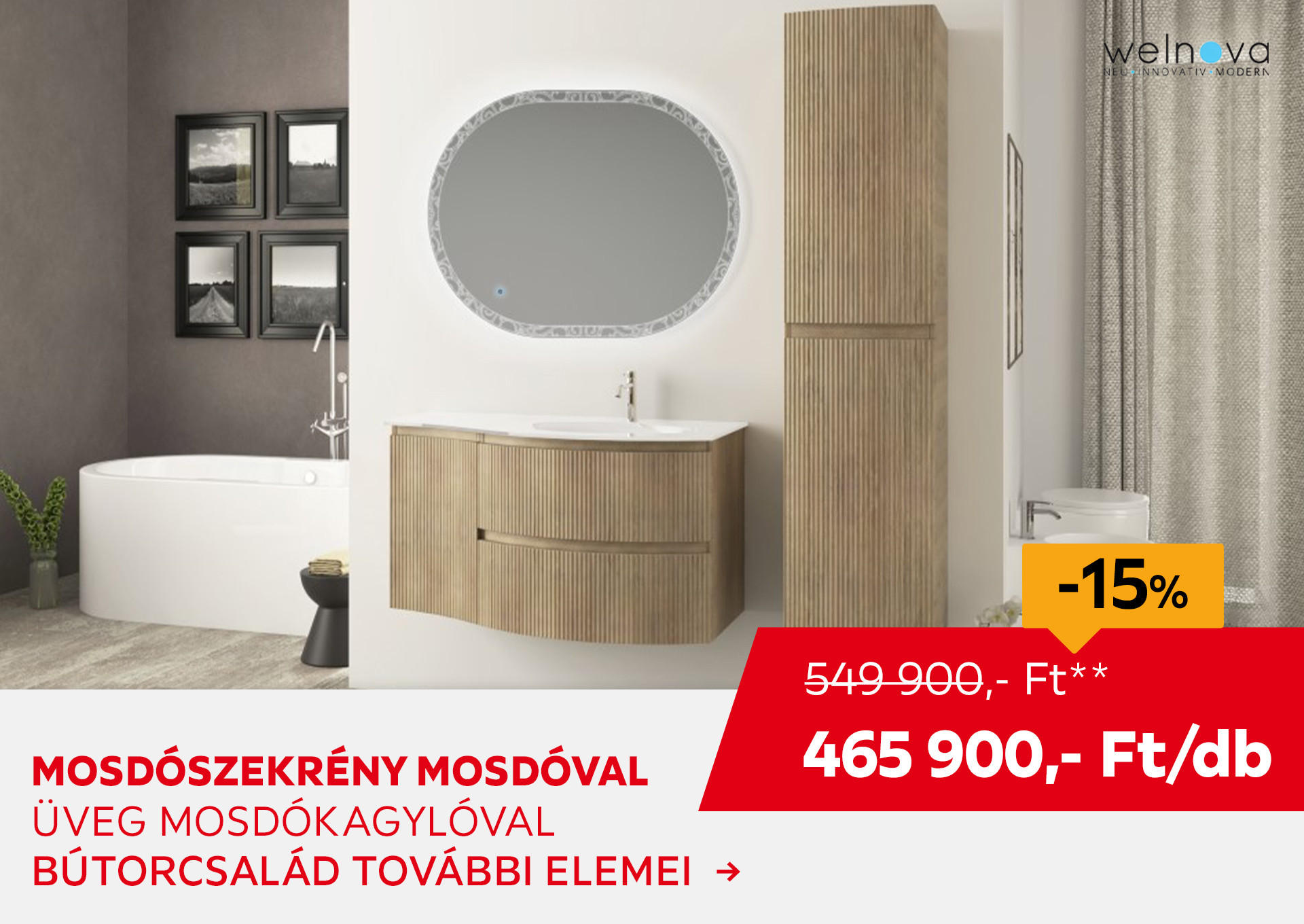 MOSDÓSZEKRÉNY MOSDÓVAL  Kiemelt termék 549900 Ft.- helyett 465900 Ft.-
