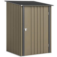 GARTENHAUS aus verzinktem Stahl mit Tür, , und 100 x 104 x 160 cm ,braun - Braun, Metall (100/160/104cm) - Vallsero