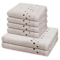 FROTTIERSET Stoneline 6-teilig - Hellgrau, Textil (50/100cm) - Ross