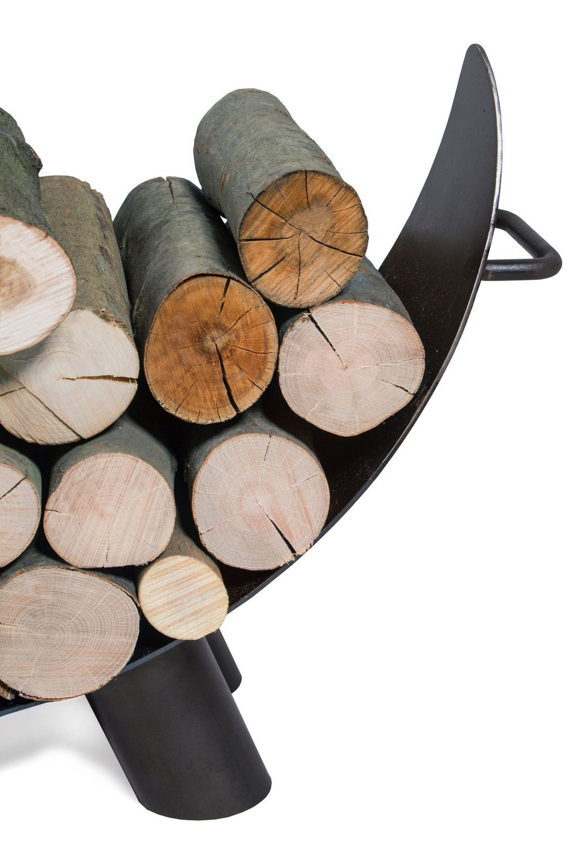 KAMINHOLZREGAL Colorado Stahl schwarz 70 cm - Schwarz, Metall (70/25/44cm) - Mr. Deko