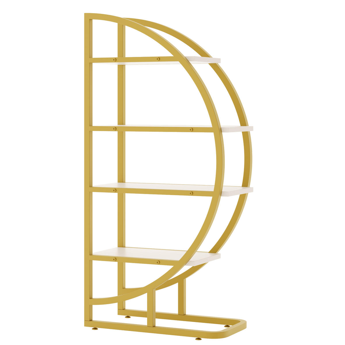 REGAL 120cm Gold Metall Bogen MDF modular modern - Multicolor, Metall (120/130/30cm) - FLIEKS