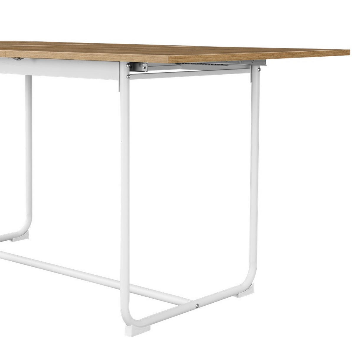 ESSTISCH PIUS 120-160/80/76 cm - Weiß/Eiche Artisan, Holzwerkstoff/Metall (120/80/76cm) - B&D Home